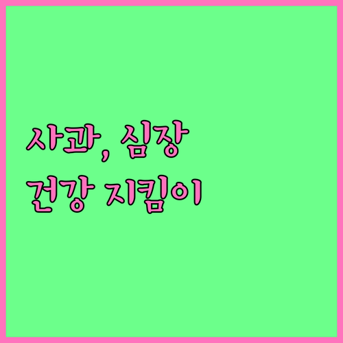 심혈관 건강을 위한 선택, 사과가 정답일까요?