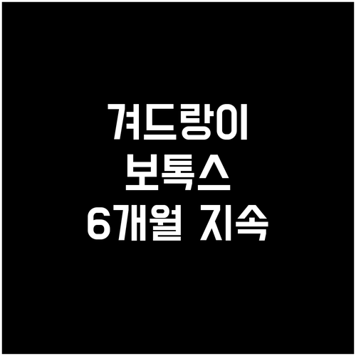 겨드랑이 보톡스 시술 6개월 지속 효과