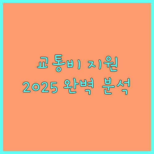 경기도 어린이청소년 교통비 지원 2025 완벽 분석: 자격 조건부터 신청 꿀팁까지
