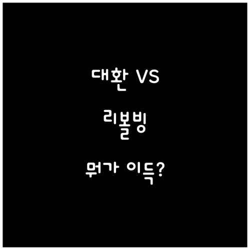 금리 비교 분석: 대환대출과 리볼빙, 당신의 선택은?