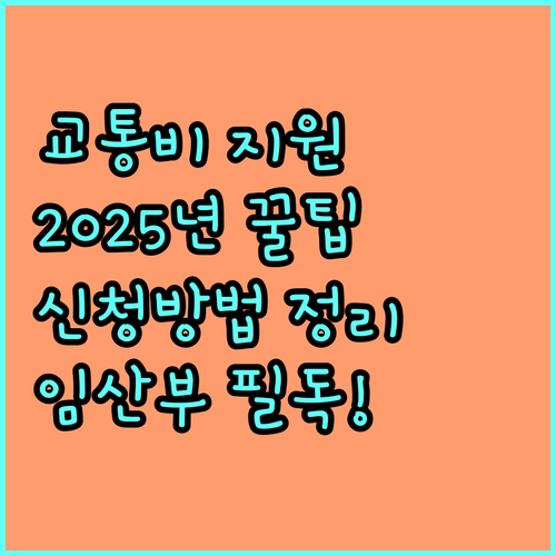 2025 인천 임산부 교통비 지원: 대상, 신청 방법, FAQ 총정리