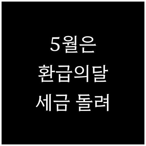 5월은 환급의 달! 종합소득세 환급으로 세금 돌려받기