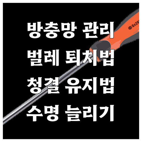 우리집 방충망 관리: 벌레 퇴치, 청결 유지, 수명 늘리기