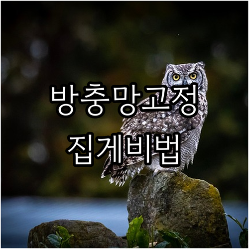 우리 집 방충망 지킴이, 고정 집게 선택 비법 공개