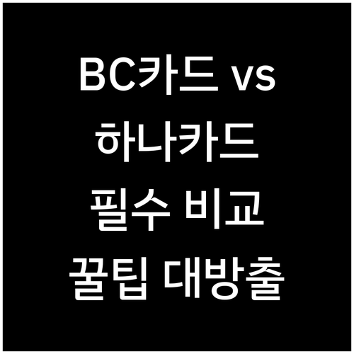 BC카드와 하나카드의 만남: 카드 선택 전 꼭 알아야 할 모든 것