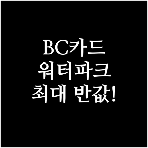 BC카드 있다면? 워터파크 싸게 가는 법!