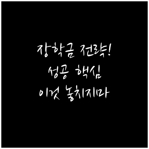 학업 성공을 위한 맞춤형 대학 장학금 전략 핵심 요소 점검
