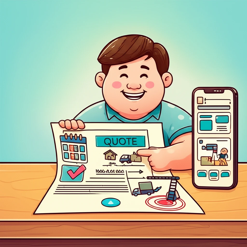 이사 견적서 예시 이미지