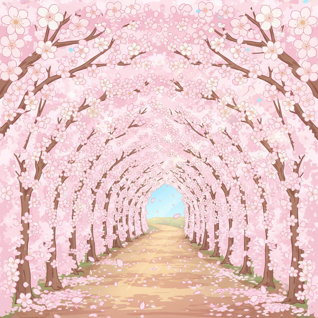 동해시 벚꽃 절정 풍경