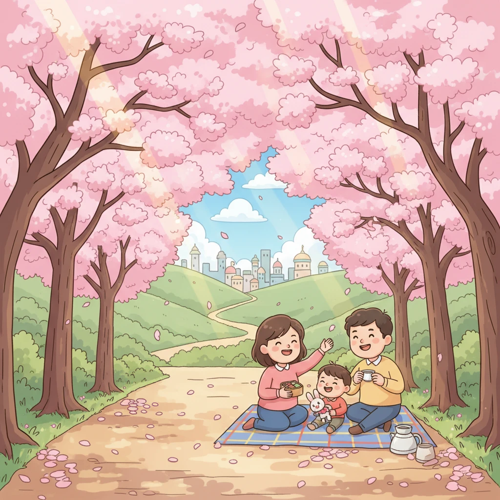 주산 벚꽃길 풍경