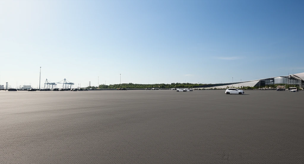 인천 내항 제8부두 주차장 전경
