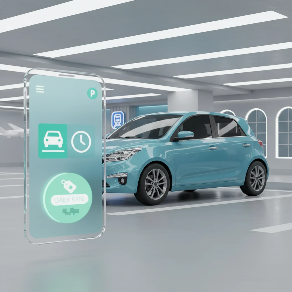 송정역 주변 주차장 전경