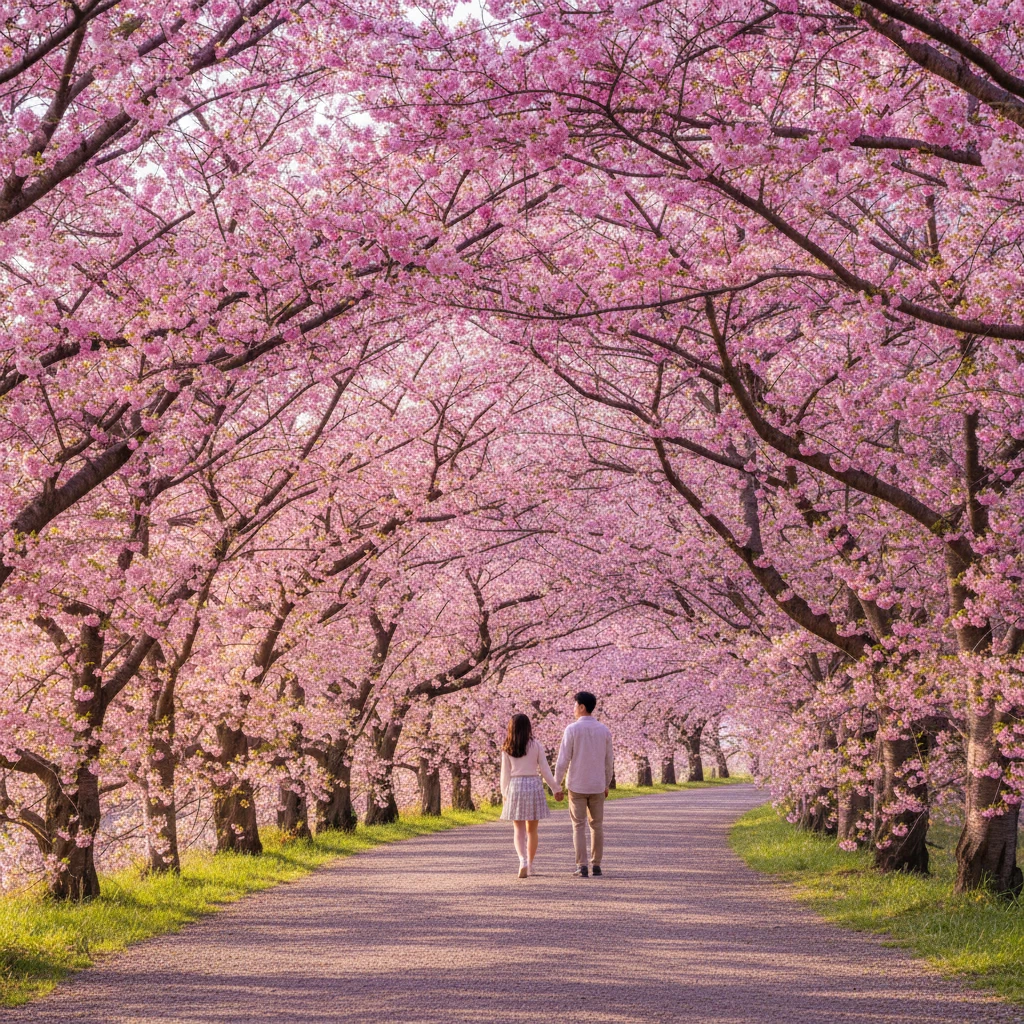 원주 벚꽃 명소 풍경