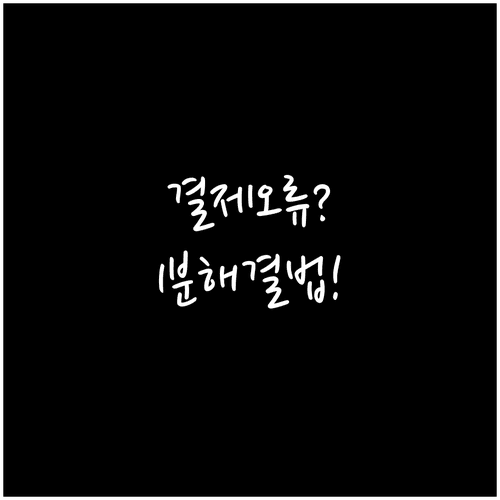 카드사 간편결제 비밀번호 오류 시 계정 잠금 푸는 법