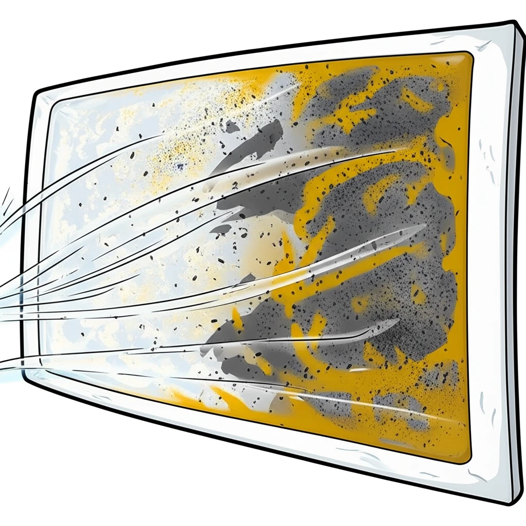 공기청정기 필터 오염 상태 이미지
