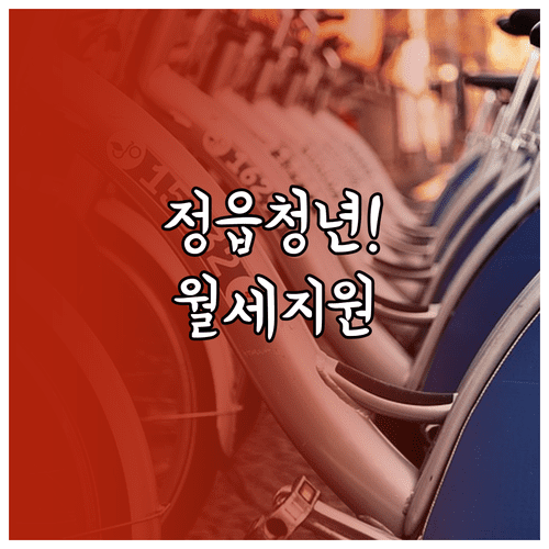 정읍시 청년월세지원 만 19세부터 39세 무주택 청년