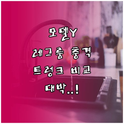 모델Y 2열 레그룸과 트렁크 크기 비교