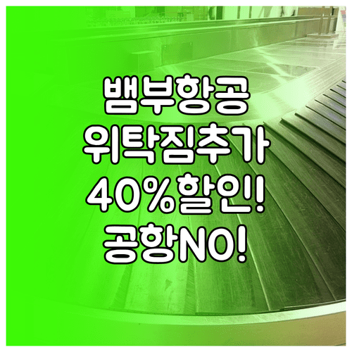 뱀부항공 위탁수하물 추가 구매 | 공항보다 40% 저렴하게