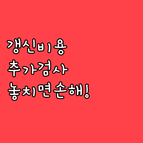 2026 운전면허 갱신 비용과 추가 검사 비용