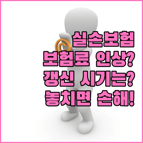 실손보험 갱신 보험료 인상 여부와 적용 시기 확인