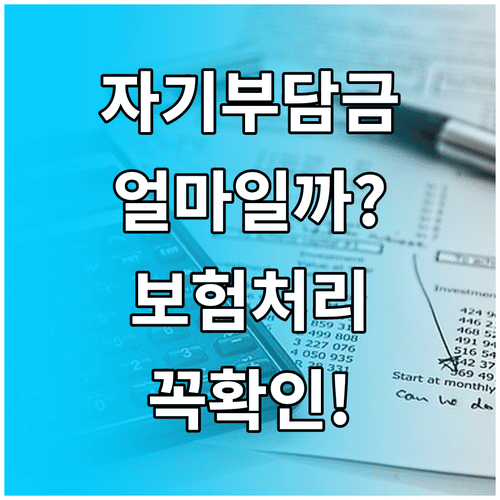 자동차보험 자기부담금 계산과 보험처리 기준