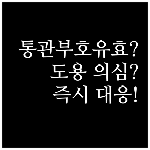 개인통관고유부호 유효기간과 도용 의심 시 대응 방법