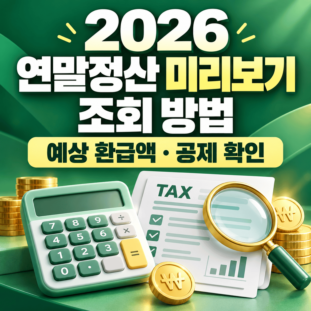 2026 연말정산 미리보기 조회 가이드
